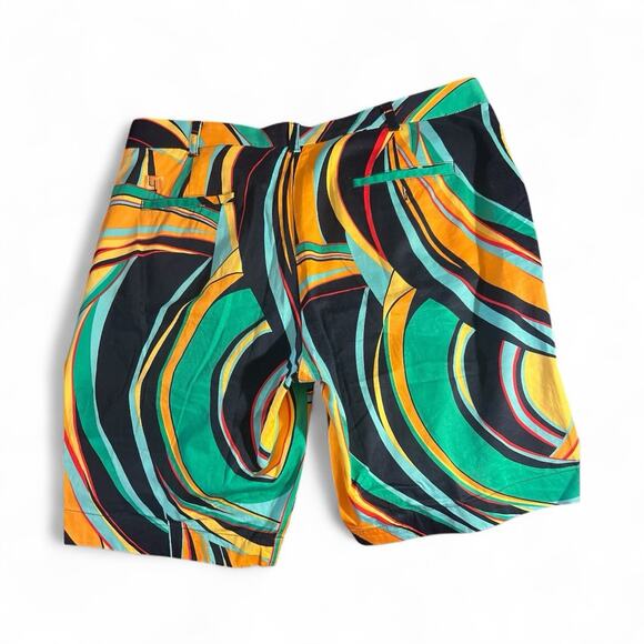 Loudmouth Golf Shorts Mens Size 40 Flat Front Geometric Geo Soft Stretch Chino - Picture 3 of 13